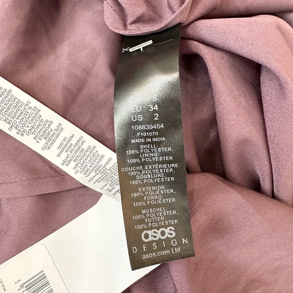 NWT ASOS Gold Linear Batwing Midi Dress Sz 2 - Picture 9 of 12